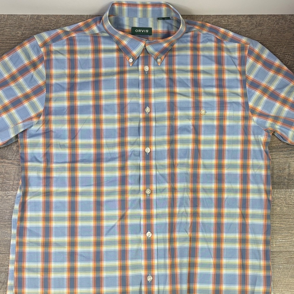 Orvis Men’s Short Sleeve Active Fit Button Down Shirt XL